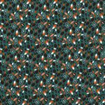 Baumwolle Bunte Leaves auf Dunkelgrün Baumwolle Bunte Leaves auf Dunkelgrün