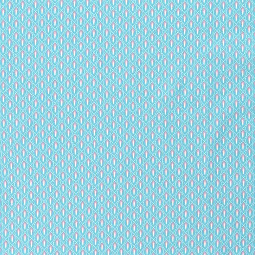 Baumwolle Retro Muster "Anna" Aqua Baumwolle Retro Muster "Anna" Aqua