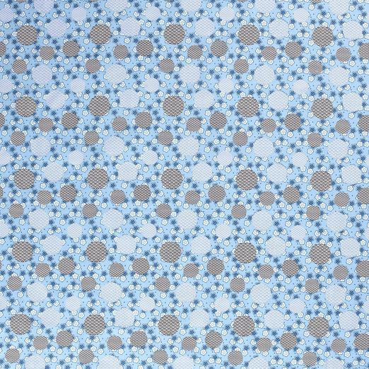 Baumwolle Bricket Flowers auf Hellblau Baumwolle Bricket Flowers auf Hellblau