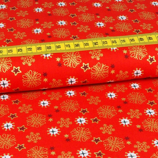 Baumwolle WEIHNACHTEN Sterne & Orakel auf Rot Baumwolle WEIHNACHTEN Sterne & Orakel auf Rot