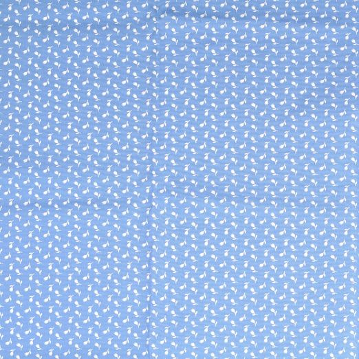 Baumwolle Small Flowers Rauchblau Baumwolle Small Flowers Rauchblau