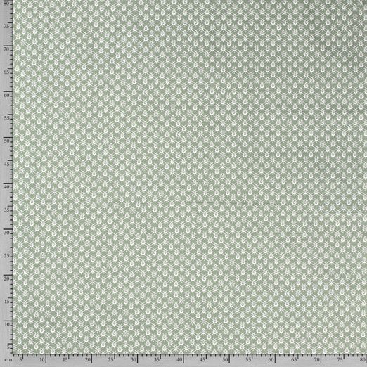 Baumwolle Ovale & Punkte auf Grün