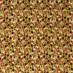 Coton Feuilles Colorées sur Kaki Coton Feuilles Colorées sur Kaki