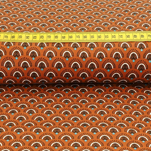 Baumwolle Pfauenrad Terracotta Baumwolle Pfauenrad Terracotta