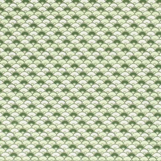 Baumwolle Fächer Retro auf Hellgrün Baumwolle Fächer Retro auf Hellgrün