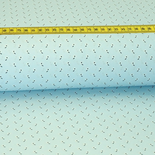 Baumwolle Kleine Gänseblümchen auf Hellblau