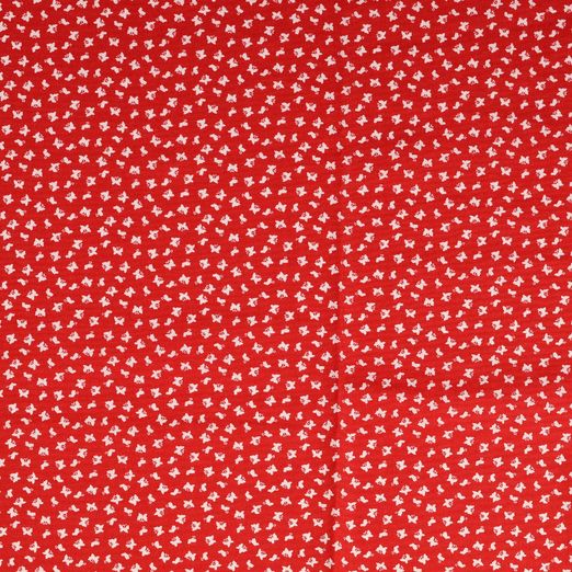 Baumwolle Small Butterflies Rot