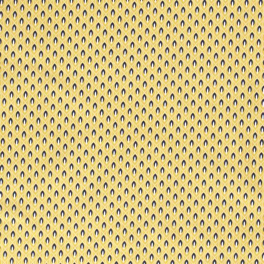 Baumwolle Retro Muster "Anna" Senfgelb Baumwolle Retro Muster "Anna" Senfgelb