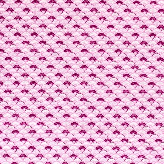 Baumwolle Fächer Retro auf Hellem Altrosa Baumwolle Fächer Retro auf Hellem Altrosa