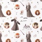 Baumwolle Harry Potter Dumbledore auf Weiß Lizenz Digital