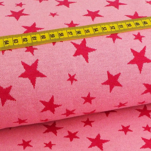 Jacquard-Jersey Hamburger Liebe Dreamy Stars Rosa