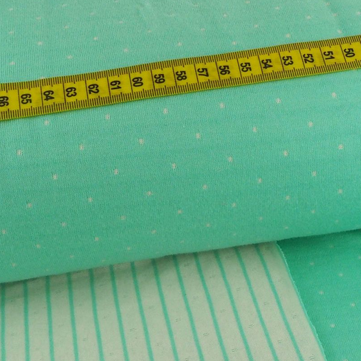 Jacquard-Jersey Hamburger Liebe THIS SUMMER Double Dots Mint