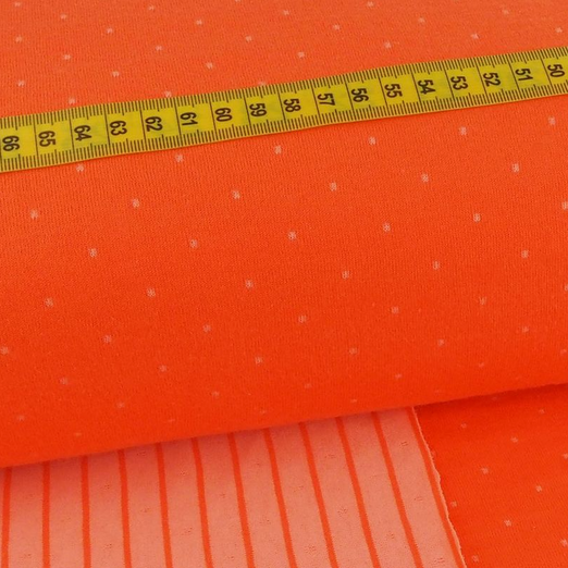 Jacquard-Jersey Hamburger Liebe THIS SUMMER Double Dots Orange