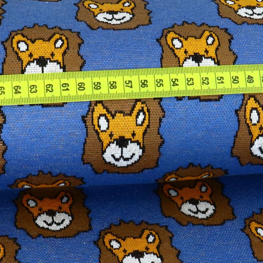 Jersey Jacquard Lions Rauchblau