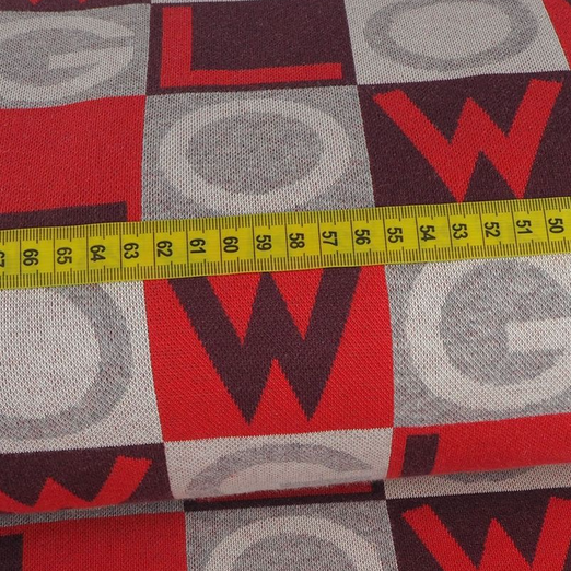 Jacquard Jersey Hamburger Liebe GLOW EDITION Glam G L O W Rot