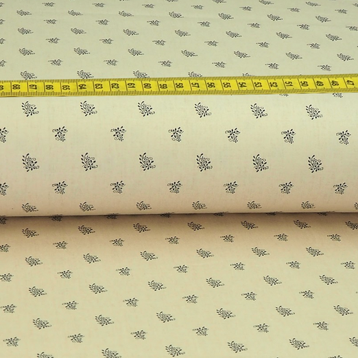 Trachtenstoff - Baumwollsatin Dirndl Design "Hermine" Hellbeige