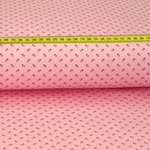 Trachtenstoff - Baumwollsatin Dirndl Design "Evi" Blutorange auf Rosa