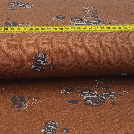 Trachtenstoff - Baumwollsatin Dirndl Design "Anna" Rotbraun Trachtenstoff - Baumwollsatin Dirndl Design "Anna" Rotbraun