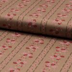 Baumwolle Dirndl Romantico Blumenstreifen Hellbraun