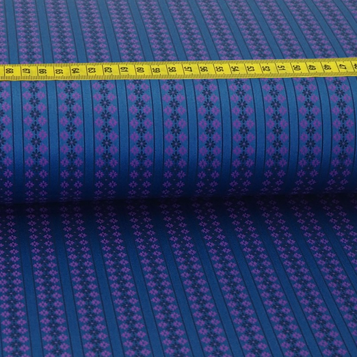 Trachtenstoff - Baumwollsatin Dirndl Design "Frieda" Blau Trachtenstoff - Baumwollsatin Dirndl Design "Frieda" Blau