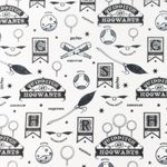 Baumwolle Harry Potter Zauberersport auf Weiß Lizenz Digital