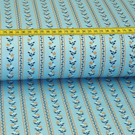 Trachtenstoff - Baumwollsatin Dirndl Design "Keti" Hellblau Trachtenstoff - Baumwollsatin Dirndl Design "Keti" Hellblau