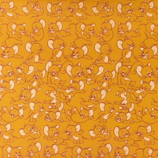 Baumwolle Tom & Jerry Jerry auf Senfgelb Lizenz Digital Baumwolle Tom & Jerry Jerry auf Senfgelb Lizenz Digital