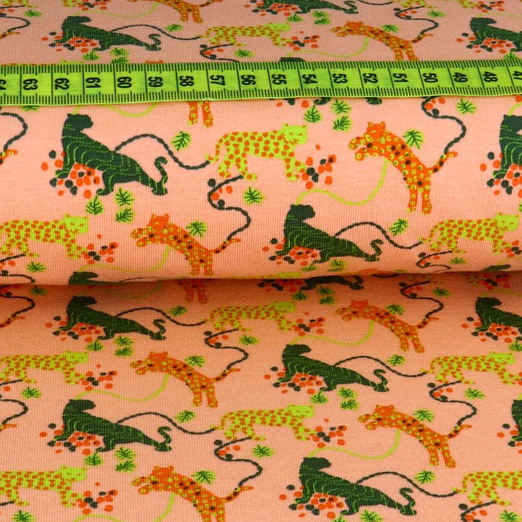 Jersey Bunte Leoparden auf Apricot