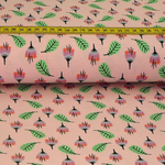 Jersey Kaktusblüten & Blätter auf Hellrosa