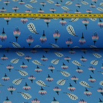 Jersey Kaktusblüten & Blätter auf Eisblau