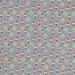 Jersey Kaktusblüten & Blätter auf Grau