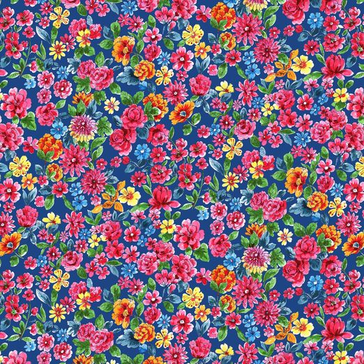 Jersey Dalbir Flowers Royalblau Digital Jersey Dalbir Flowers Royalblau Digital