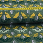 Jersey Palmenblätter auf Dunkelgrün ORGANIC