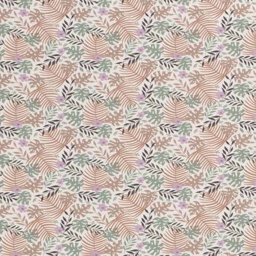 Jersey Palmenblätter & Blumen Hellbraun Jersey Palmenblätter & Blumen Hellbraun