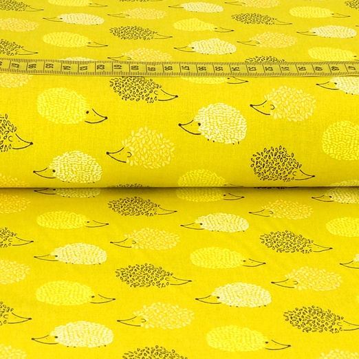 Baumwolle Sweet Igel auf Ockergelb Baumwolle Sweet Igel auf Ockergelb