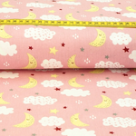 Baumwolle Moon & Clouds Helles Altrosa
