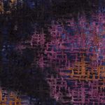 Jersey Jacquard Burnout Bestickt Strichmuster Fuchsia auf Marine