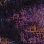 Jacquard Burnout Jersey Broderad Randigt Mönster Fuchsia på Marinblå Jacquard Burnout Jersey Broderad Randigt Mönster Fuchsia på Marinblå