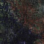 Jersey Jacquard Burnout Bestickt Strichmuster Dunkelgrün auf Dunkelblau