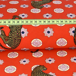 Jersey Polyester Indian Leopard Rot