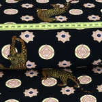 Jersey Polyester Indian Leopard Schwarz