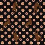 Jersey Polyester Indian Leopard Schwarz