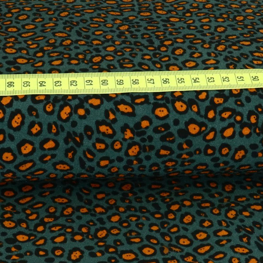 Jersey Polyester Leoprint Dunkelgrün