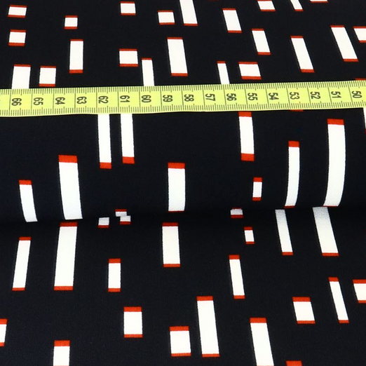 Jersey Polyester Blöcke Schwarz