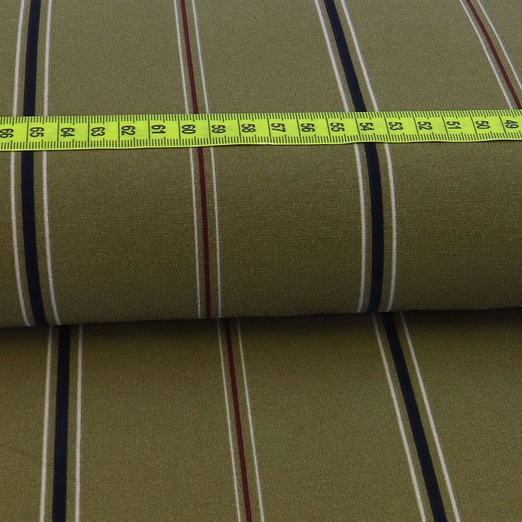 Jersey Polyester DOUBLE Nadelstreifen Hellbraun