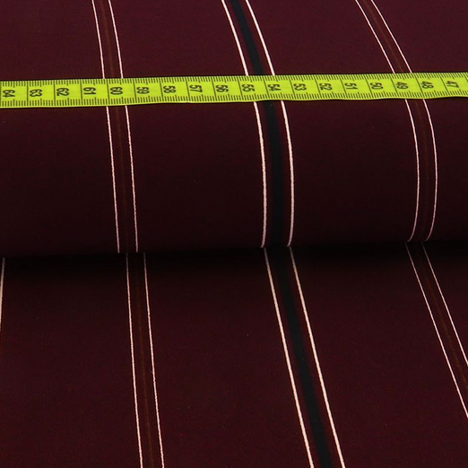 Jersey Polyester DOUBLE Nadelstreifen Aubergine