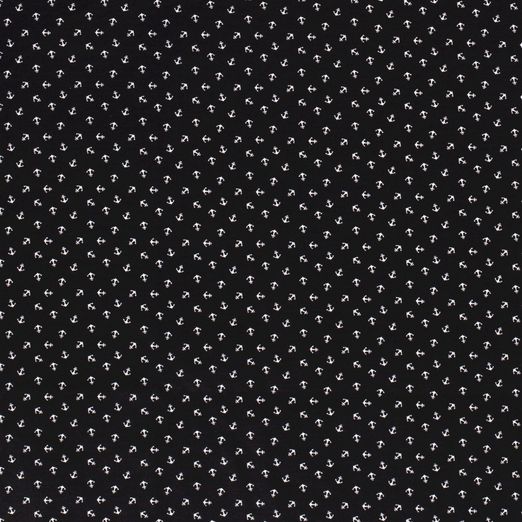 Baumwolle Mini Anchors auf Schwarz Baumwolle Mini Anchors auf Schwarz