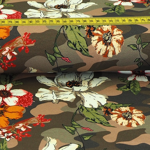 Jersey Blütenmuster auf Camouflage Digital Jersey Blütenmuster auf Camouflage Digital