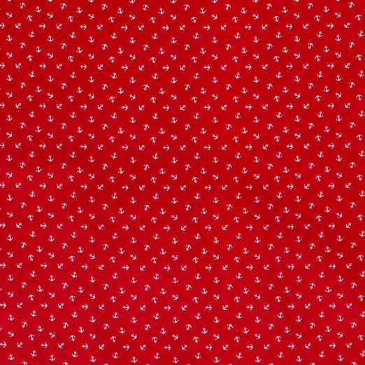 Baumwolle Mini Anchors auf Rot Baumwolle Mini Anchors auf Rot