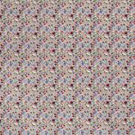 Coton Petites Fleurs Crânes sur Gris Clair